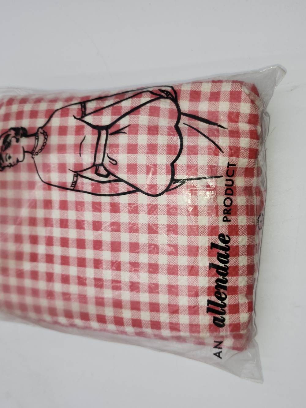 2 Vintage Allendale Red Gingham Apron Paper